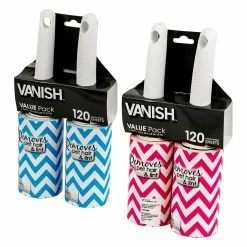 BargainJunkie Vanish Printed Twin Pack Lint Rollers, 120 Sheets