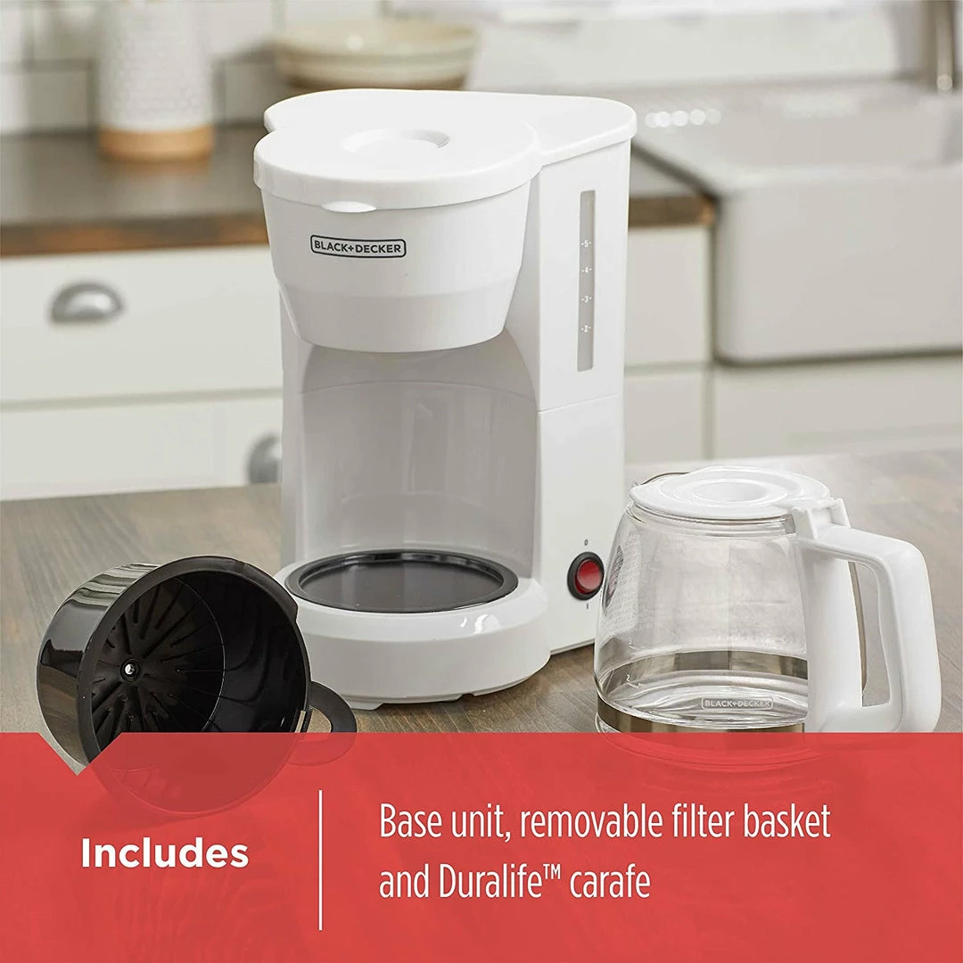 BargainJunkie Black And Decker 5-Cup Compact Switch Coffeemaker, Refurbished