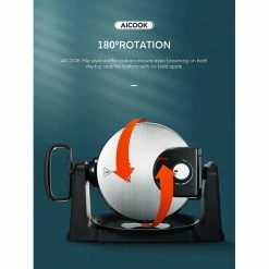 BargainJunkie New AICOOK Rotating Belgian Waffle Maker