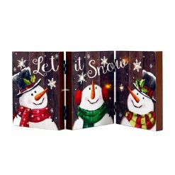 BargainJunkie 8" Let It Snow Table Decor With LED Lights New