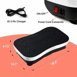 BargainJunkie Vibration Plate Exercise Machine With Resistance Bands New