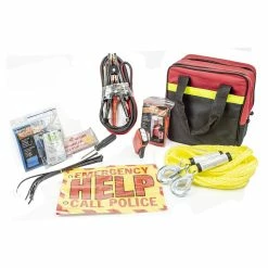 BargainJunkie 39pc Roadside Emergency Auto Safety And First Aid Kit