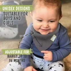 BargainJunkie New KeaBabies 8 Pack Of Organic Cotton Bandana Bibs, Baby Boss