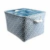 BargainJunkie Home Ease Canvas Storage Basket, Set Of 4, Blue Home & Garden