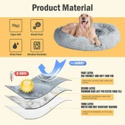 BargainJunkie Veehoo Medium Warming Pet Bed, Pink