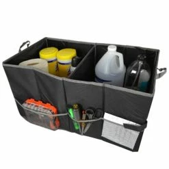 BargainJunkie Car Trunk Organizer With PE Bottom Card (Black) New