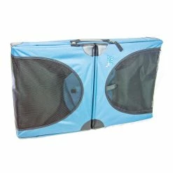 BargainJunkie Large Folding Pet House And Pet Carrier, Blue Bargain Basement
