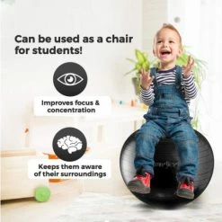 BargainJunkie HemingWeigh Anti-Burst Fitness And Stability 75 Cm Ball, Black New