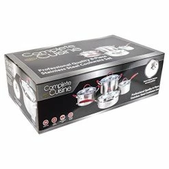 BargainJunkie Kitchen Complete Cuisine 8-PC Stainless Steel Cookware Set CWS005