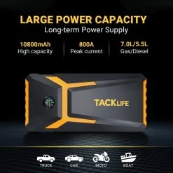 BargainJunkie Tacklife T8 800A Jump Starter & Power Bank