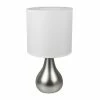 BargainJunkie Home & Garden Intellibrands 14" Teardrop Style Table Lamp & Shade, Matte Silver