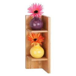 BargainJunkie Honey Can Do Reversible Wall Shelf, Bamboo