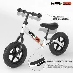 BargainJunkie Ran Rule Kid's Balance Bike, White New