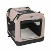 BargainJunkie New Veehoo Beige Coffee Folding Soft Dog Crate, XXL