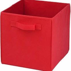 BargainJunkie Honey Can Do SFT-01764 Kids Storage Bins, Soft And Foldable Organizers, Red New