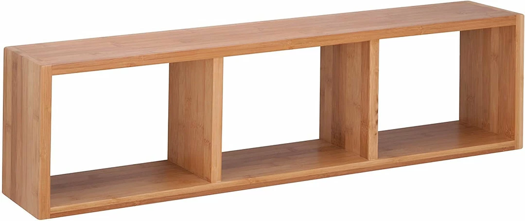 BargainJunkie Honey Can Do Natural Colored Bamboo Triple Cube Shelf