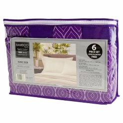 BargainJunkie Cool Comfort Super Soft MicroFiber King & California King Sized 6 Piece Sheet Set, Purple New