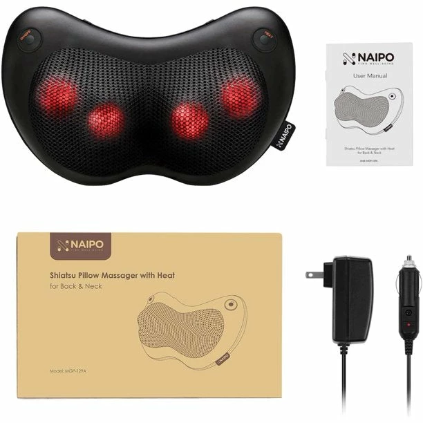BargainJunkie Naipo Shiatsu Pillow Massager With Heat New