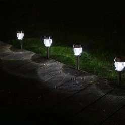 BargainJunkie Gigalumi Solar Pathway Lights, 4 Pack