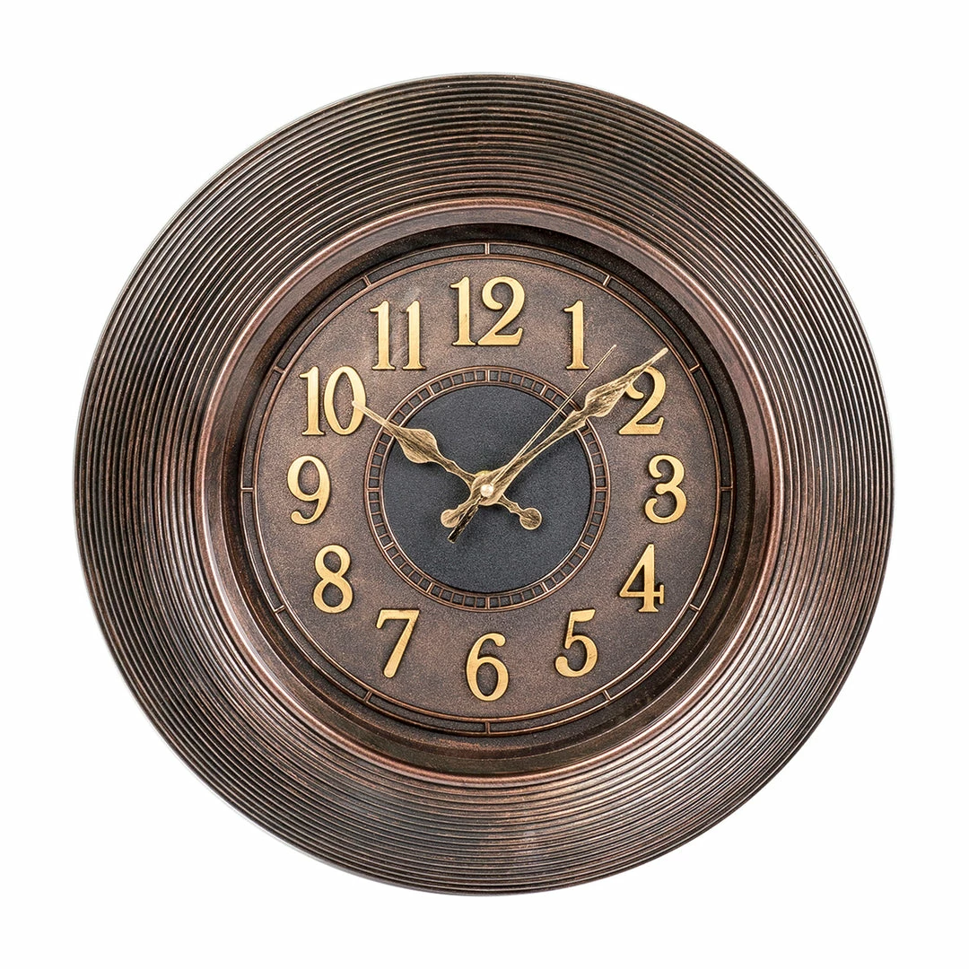 BargainJunkie Home & Garden Empire 14 Inch Bronze Decorative Wall Clock