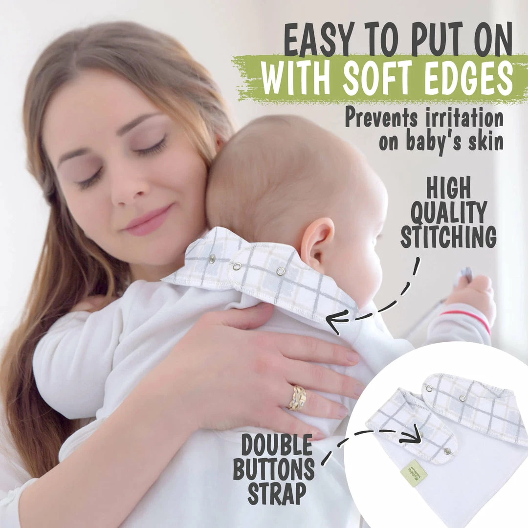 BargainJunkie New KeaBabies 8 Pack Of Organic Cotton Bandana Bibs, Constellation