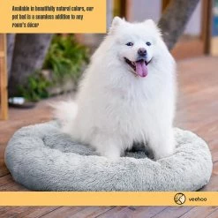 BargainJunkie Veehoo Medium Warming Pet Bed, Light Blue