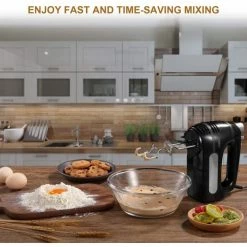 BargainJunkie New Tibek 6 Speed Electric Hand Mixer, Black