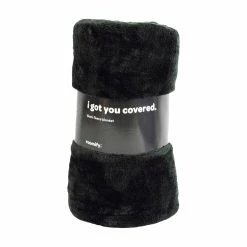 BargainJunkie Roomify 50 X 60 Plush Blanket, Black