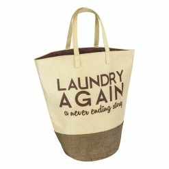BargainJunkie Home Ease Large Collapsible Two Tone Laundry Bag, Brown Home & Garden