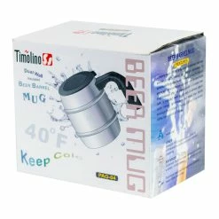 BargainJunkie New Timolino PAG-04 Stainless Steel Dual Wall Insulated Beer Barrel Thermal Mug