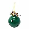 BargainJunkie 6 Inch Round Jingle Bell Christmas Decor, Green New