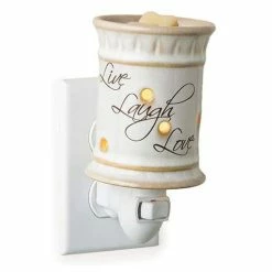 BargainJunkie New Candle Warmers Live Laugh Love Pluggable Fragrance Warmer With 3 Wax Melts