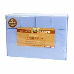 BargainJunkie Cool Comfort Super Soft MicroFiber Queen Size 6 Piece Sheet Set, Light Blue New