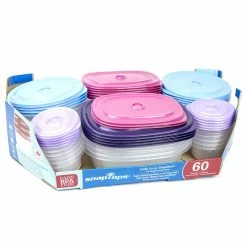 BargainJunkie 60pc. Snap Tops Airtight Food Storage Containers Kitchen