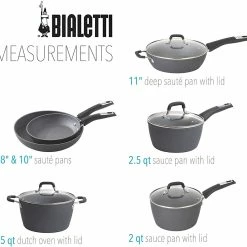 BargainJunkie Bialetti Impact Non-Stick 10 Piece Cookware Set Kitchen