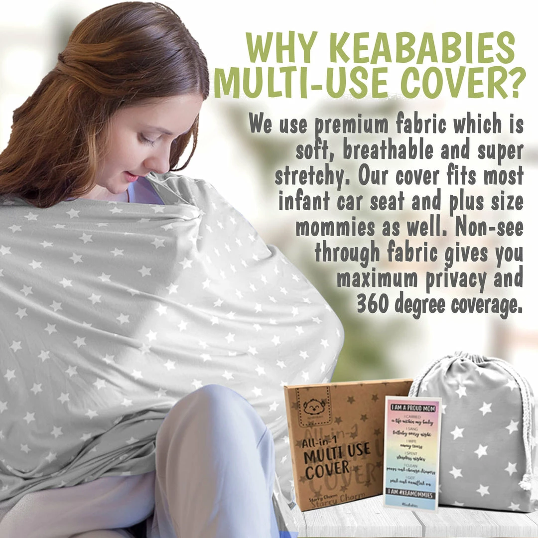 BargainJunkie New KeaBabies All In 1 Multi Use Cover, Starry Charm