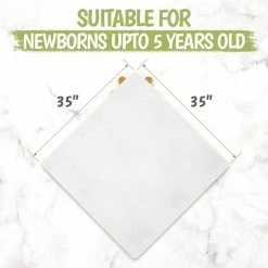 BargainJunkie KeaBabies Bamboo Hooded Towel With Cute Bear Ears, Feather White New