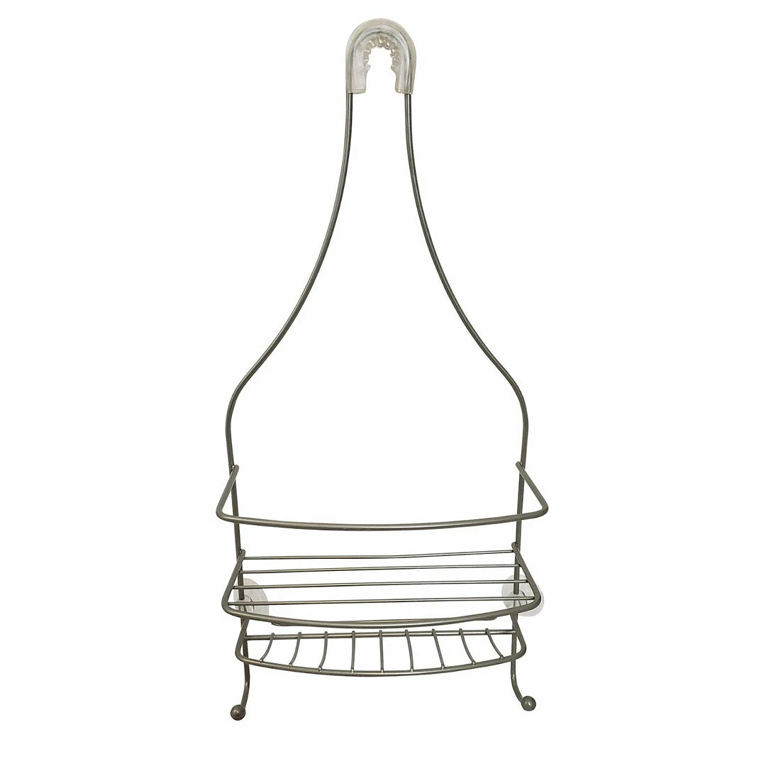 BargainJunkie New Homz Shower Caddy, Satin Nickel