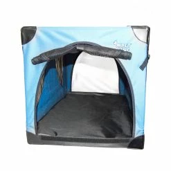 BargainJunkie Large Folding Pet House And Pet Carrier, Blue Bargain Basement