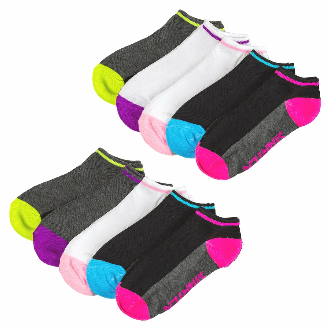 BargainJunkie Starter Black Label Women's No Show Socks Size 4-10, 10 Pairs
