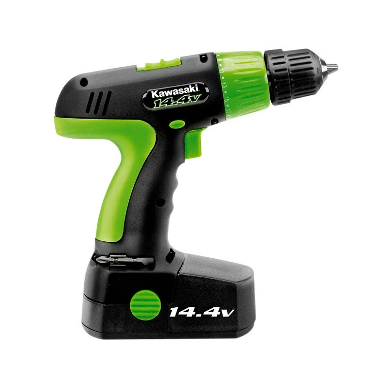 BargainJunkie Kawasaki 14.4V Cordless Drill Set 840216