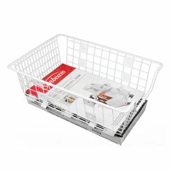 BargainJunkie Sunbeam 12 Inch Easy Glide Storage Drawer With Shelf, White Kitchen