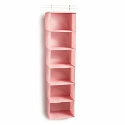 BargainJunkie Roomify 6 Shelf Hanging Closet Organizer, Blush New