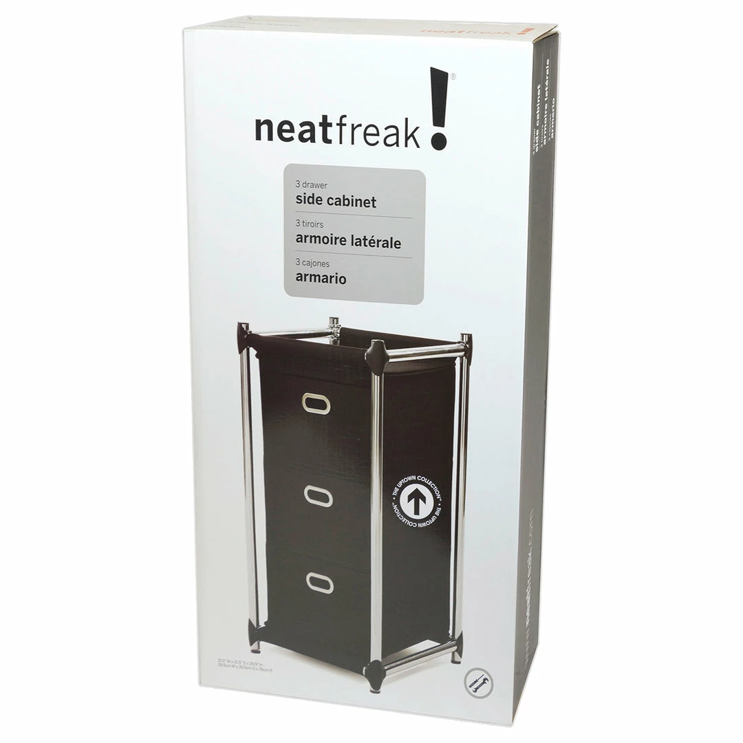 BargainJunkie Neat Freak 8001-B Uptown 3 Drawer Side Cabinet Home & Garden