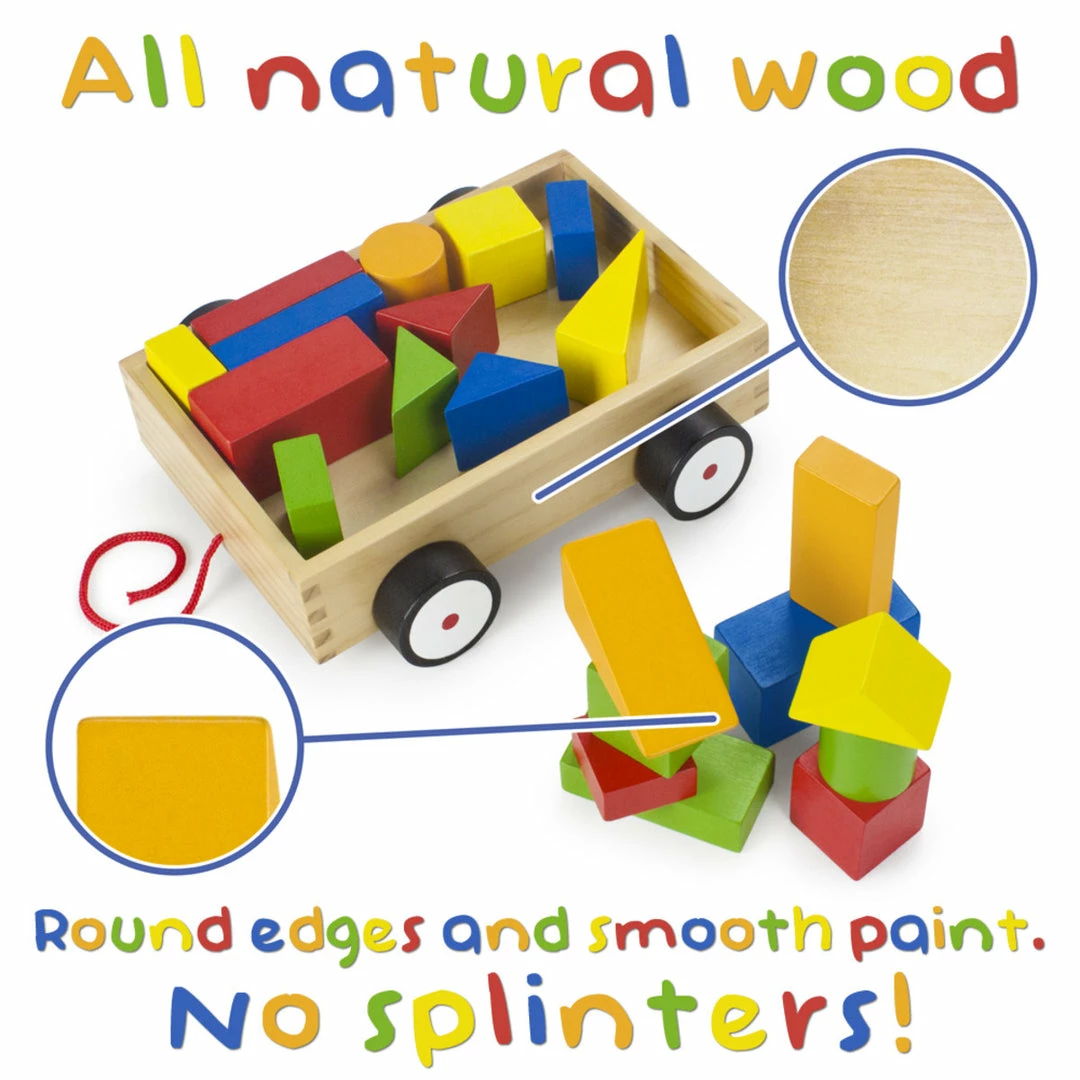 BargainJunkie Brybelly Take-A-Long Building Block Wagon New