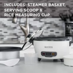 BargainJunkie Black + Decker 6 Cup Rice Cooker And Steamer, Certifed Refurbished