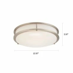 BargainJunkie New Noma 14" Dimmable Flush Mount Ceiling Light With Integrated LED Bulb