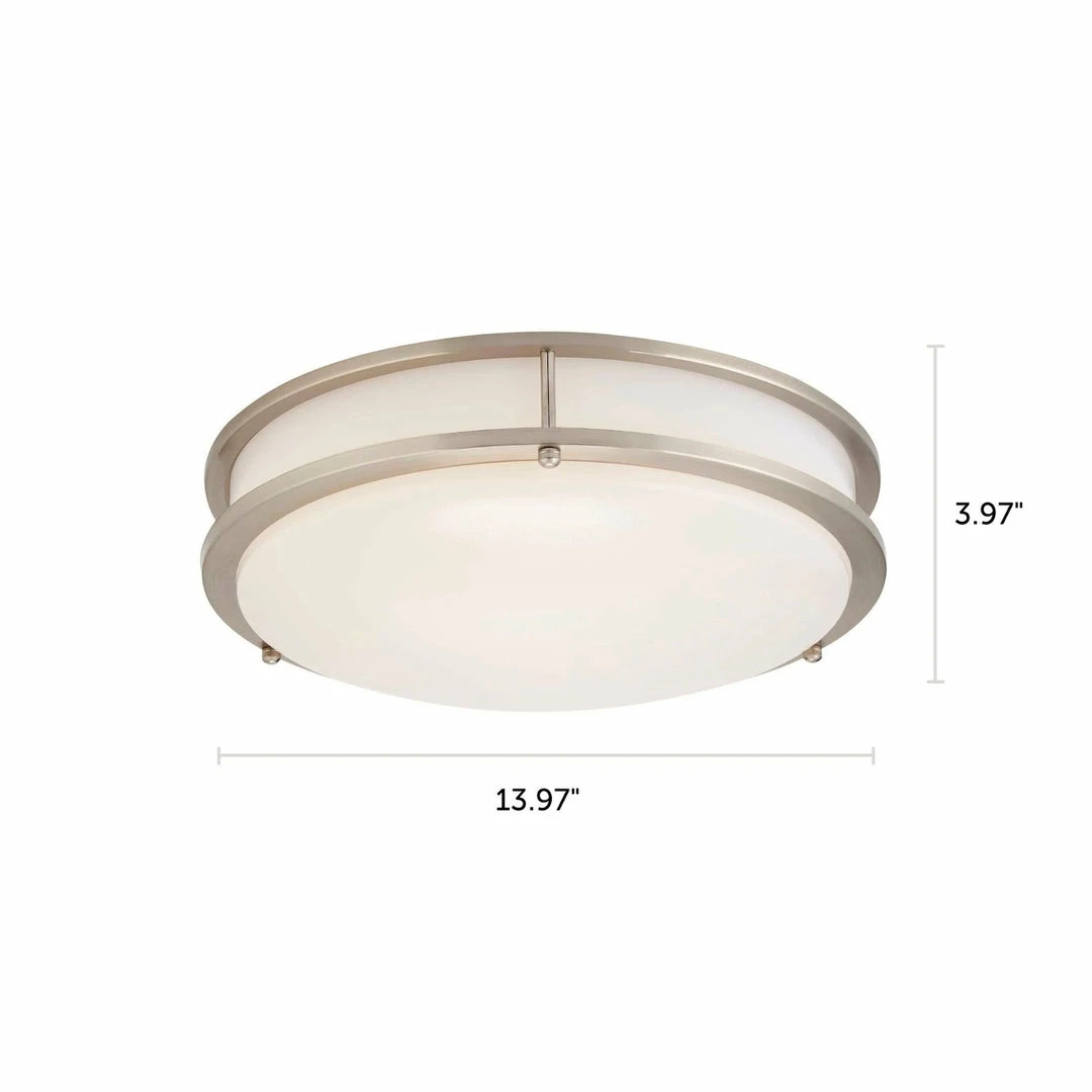 BargainJunkie New Noma 14" Dimmable Flush Mount Ceiling Light With Integrated LED Bulb