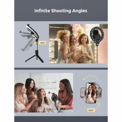 BargainJunkie Selfie Ring Light With Tripod Stand And Phone Holder