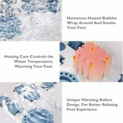 BargainJunkie MaxKare Foot Spa Massager With Full Roller, Heat And Bubbles New
